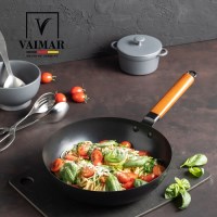[Vaimar] 바이마르 불소수지코팅 우드손잡이 블랙빈 IH 스텐 궁중팬 