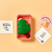 자연보호 나무 크리스마스 트리 키링+메세지카드+체크박스