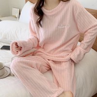 골지 기모 여성 수면 잠옷 세트 5color