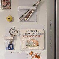 투명 냉장고 자석 포켓 정리함 2size