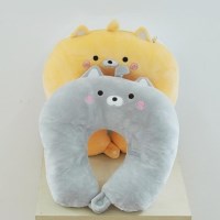 귀여운 고양이 인형 여행용 목베개 쿠션 2color