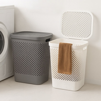 히키스 대용량 메쉬 뚜껑덮개 빨래 세탁바구니 틈새 물품 정리함 60L