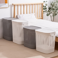 히키스 대용량 메쉬 뚜껑덮개 빨래 세탁바구니 틈새 물품정리함 대형