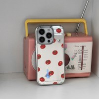 mini tomato pattern [미러 실버 범퍼케이스]