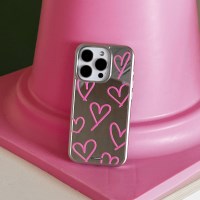 line heart pattern [미러 실버 범퍼케이스]