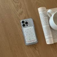 dotty love 디자인 [맥세이프 투명 카드지갑]