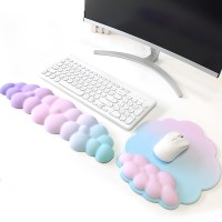 예쁜 구름모양 키보드 마우스 손목 받침대 세트 메모리폼