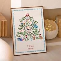 홀리데이 리본트리 포스터액자 30종 - C98 크리스마스 스토리북