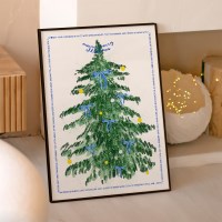 홀리데이 리본트리 포스터액자 30종 - C96 Blue Ribbon Tree