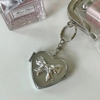 하트리본 거울키링 파우치 폰 열쇠고리 팬던트