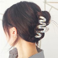 Glitter pattern frill Hair Claw Clip펄패턴 프릴 헤어집게핀