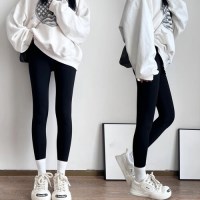 여성 케주얼 데일리 패션 스판 쫀쫀한 스타일 블랙 쫄바지 레깅스