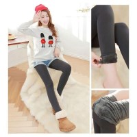 여성 여자 학생 도톰한 퍼 무지 컬러 겨울 레깅스