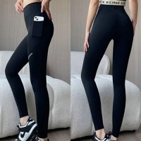 여성 스포츠 레깅스 바지 1P 하이웨스트 포켓 팬츠