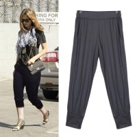 심플 TR 8부 배기팬츠 0576 파자마 롤업 바지 레깅스 겨울 여성