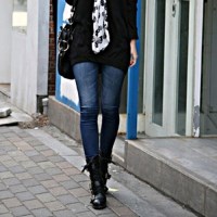 워싱 패션 여자 쫄바지 레깅스 데일리 청나염