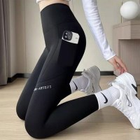 Y존무봉재 9부레깅스 영문포인트 쫀쫀한 하이웨스트