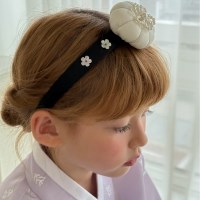 채니봉봉 꽃관 한복머리띠 유아헤어밴드