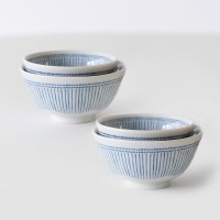 니코트 아오이 밥공기 국그릇 2인세트 MADE IN JAPAN