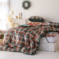 체크 극세사이불 겨울 따뜻한 크리스마스 슈퍼싱글 라지킹 침구세트