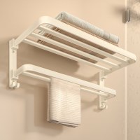 무타공 욕실 화장실 접이식 선반 수건 걸이 후크 정리대 정리함 수납