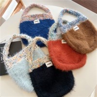 니트 손뜨개가방 미니 토트백