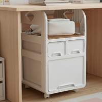 히키스 공부방 사무실 무빙 가방 트롤리 서랍 잠금 이동식 2단 수납