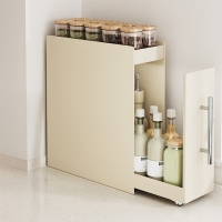 철제 슬라이드 양념통 틈새 수납장