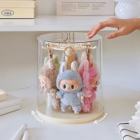 회전 투명 아크릴 정리함 인형키링 보관함 악세사리 주얼리 진열장