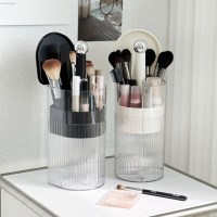 누르면 열리는 브러쉬 꽂이 펜슬 화장품 수납함 2type