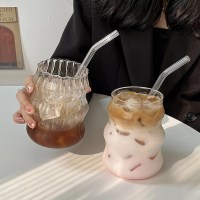 [리퍼]올리 웨이브 카페유리컵 홈카페 아이스컵