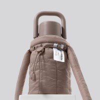 홀로홀로 원터치 밀크텀블러 보온병 430ml+파우치세트 코코아