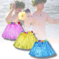 훌라 치마 스커트 하와이안 댄스 공연 하와이 파우 훌라춤 목걸이 팔