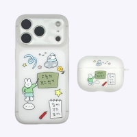 [withsome반투명]집에 각오싶다 폰 케이스+에어팟 케이스 세트