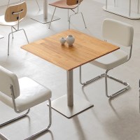 포레스 LPM 천연 원목 테이블 월넛 식탁 카페 업소용 사각 600 800