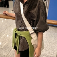 오소프 스트라이프 오버핏 가을 셔츠 남방 4 color