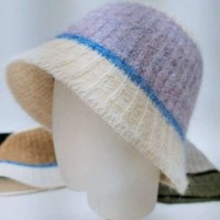 [애슬릿]여성 벙거지 모자 울 모 니트 뜨개 가을 겨울 버킷햇 보넷