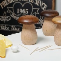 우드 원목 버섯 이쑤시개 통