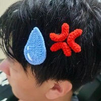 빠직 빡침 머리핀 예쁜 헤어핀 땀방울 삐질 집게핀 머리핀 헤어 액세