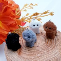 후로킹 뽀송털 강아지 푸들 키링 악세사리 부자재