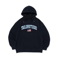 플래그 로고 후드티셔츠 (네이비)