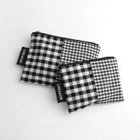 half chech zipper pouch (2 sizes)