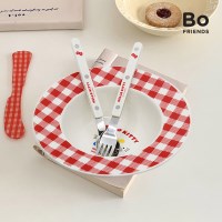 [보프렌즈] 헬로키티 세라믹 시리얼볼, 커트러리 세트