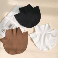 무지 페이크 목폴라 간절기 레이어드 넥워머 기모안감 스판 공갈목티