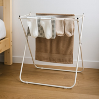 히키스 화이트무광 원룸 싱글 컴팩트 빨래건조대 겨울 실내 가습