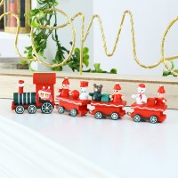크리스마스 아기자기 원목기차 세트 2종택1 / 오브제 장식소품 인테