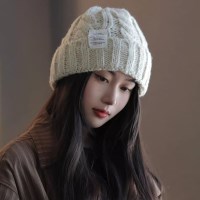 겨울 여성 꽈배기 비니모자 니트 털모자