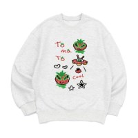 [맨투맨 토마토토]오버핏 가을 겨울 홈웨어 잠옷 커플티 생일 웃긴선