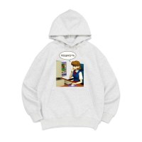 [후드티 빡친직장인]오버핏 가을 겨울 홈웨어 잠옷 커플티 생일 웃긴