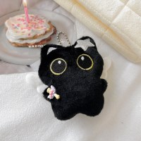 엔젤 깜장 냥이 인형 키링 고양이 검은고양이 키홀더